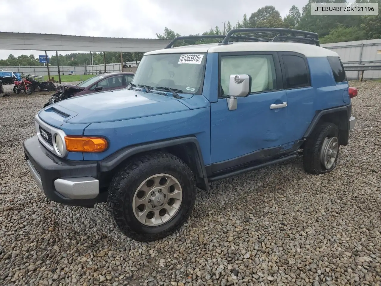 2012 Toyota Fj Cruiser VIN: JTEBU4BF7CK121196 Lot: 61363875
