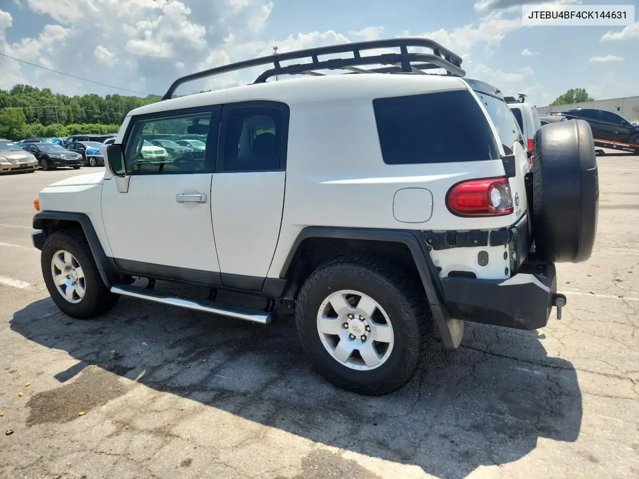 2012 Toyota Fj Cruiser VIN: JTEBU4BF4CK144631 Lot: 62085025
