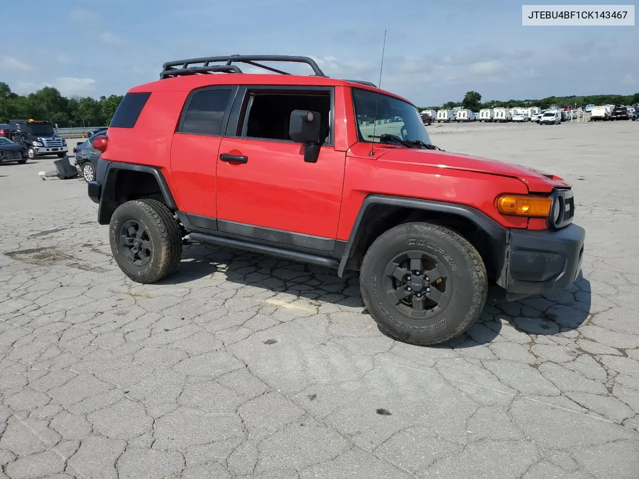 2012 Toyota Fj Cruiser VIN: JTEBU4BF1CK143467 Lot: 62825865