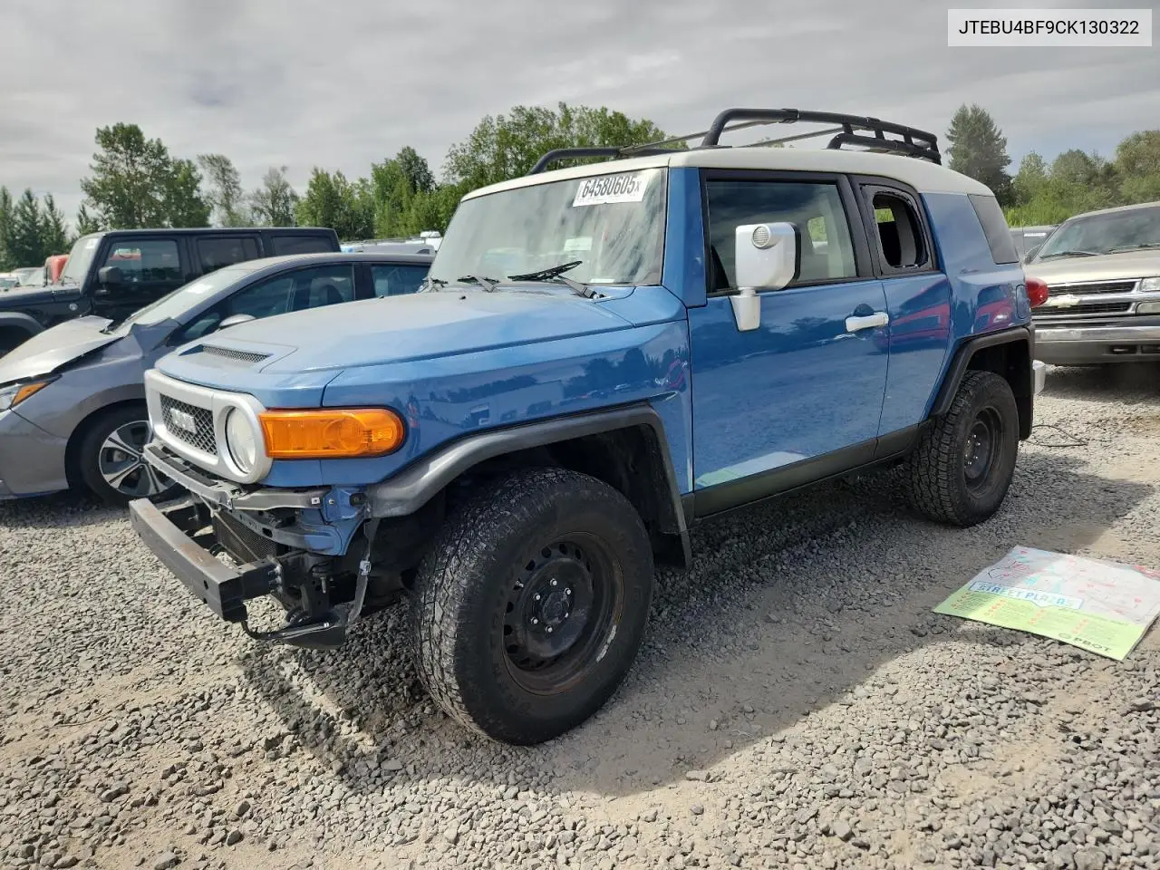 2012 Toyota Fj Cruiser VIN: JTEBU4BF9CK130322 Lot: 64580605