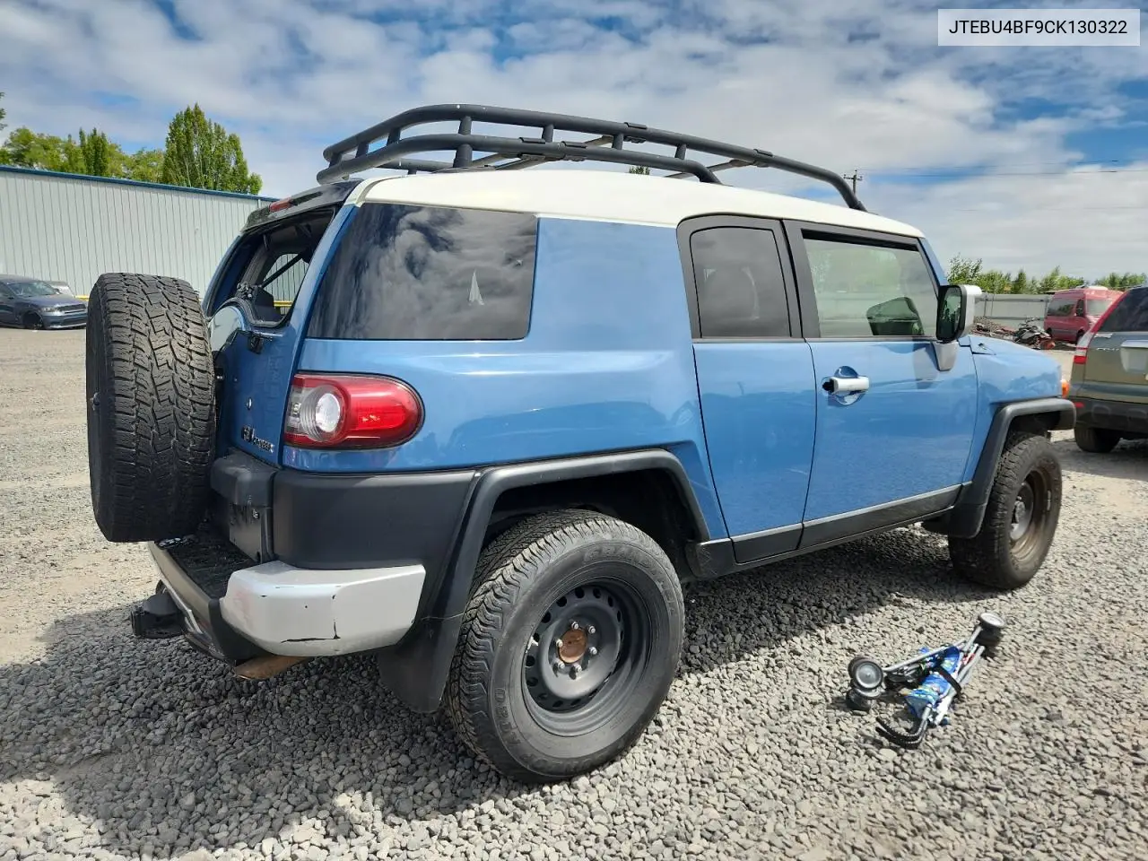 2012 Toyota Fj Cruiser VIN: JTEBU4BF9CK130322 Lot: 64580605
