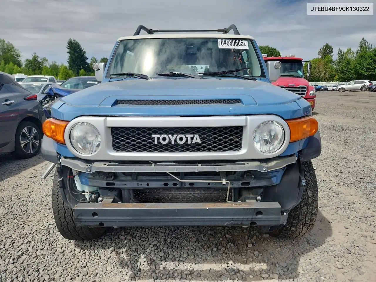 2012 Toyota Fj Cruiser VIN: JTEBU4BF9CK130322 Lot: 64580605