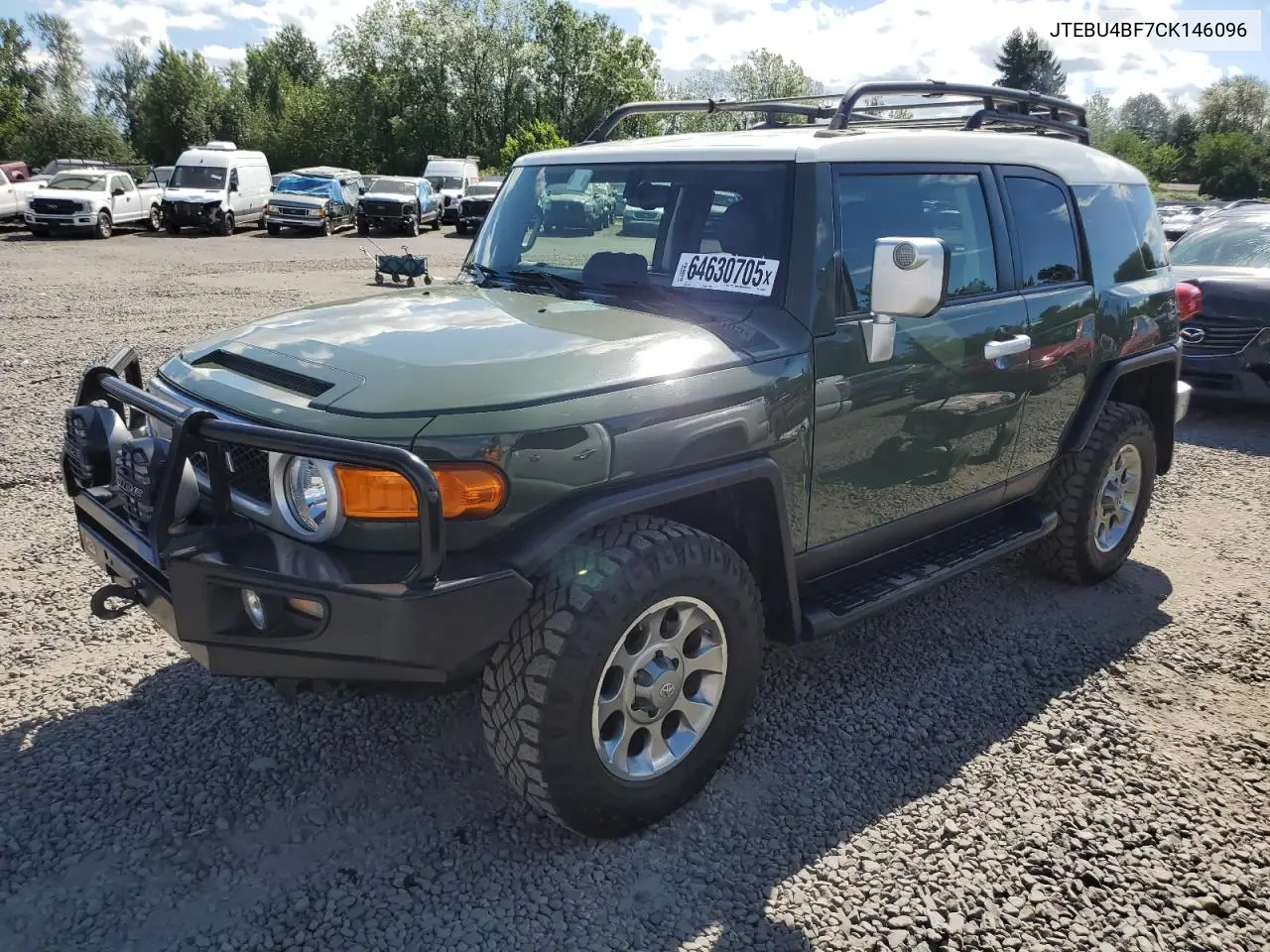 2012 Toyota Fj Cruiser VIN: JTEBU4BF7CK146096 Lot: 64630705