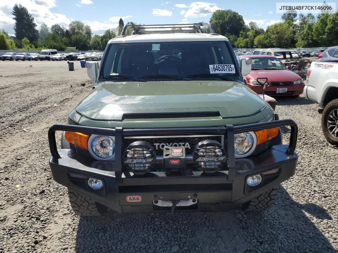 2012 Toyota Fj Cruiser VIN: JTEBU4BF7CK146096 Lot: 64630705