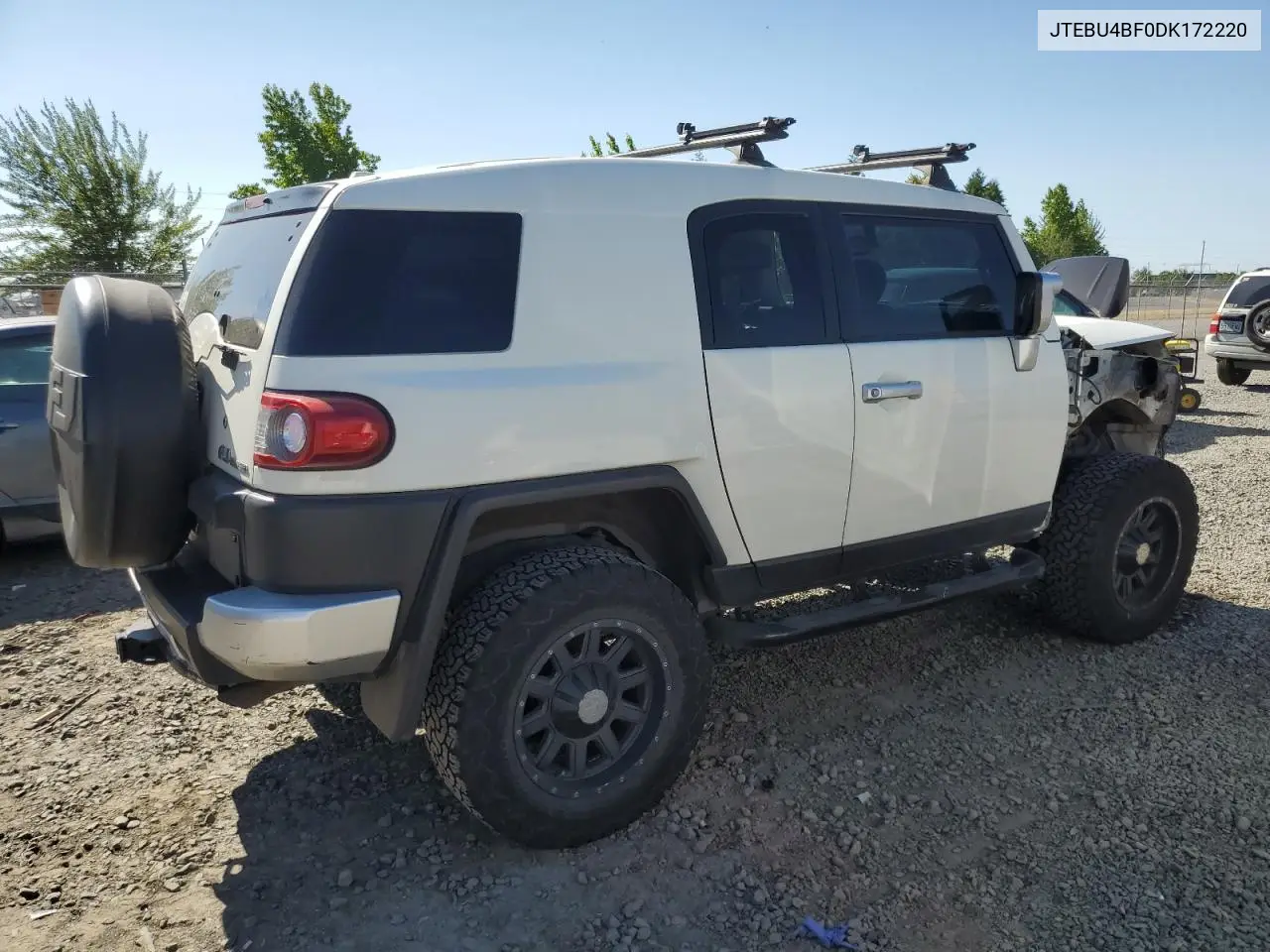 2013 Toyota Fj Cruiser VIN: JTEBU4BF0DK172220 Lot: 62024875