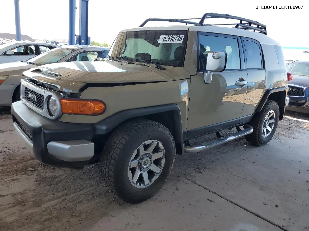 2014 Toyota Fj Cruiser VIN: JTEBU4BF0EK188967 Lot: 62690735