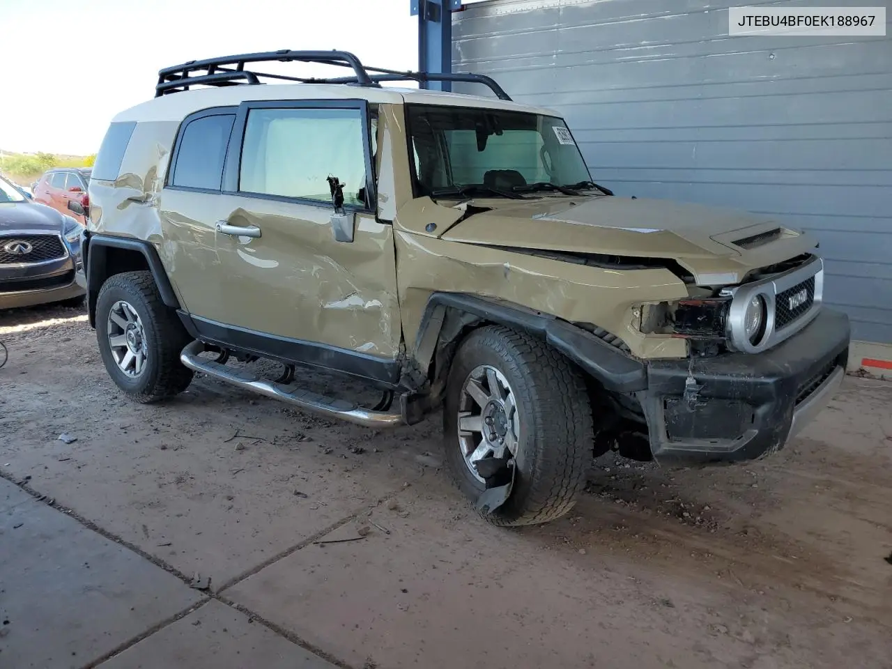 2014 Toyota Fj Cruiser VIN: JTEBU4BF0EK188967 Lot: 62690735