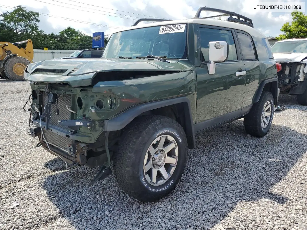2014 Toyota Fj Cruiser VIN: JTEBU4BF4EK181388 Lot: 63289345