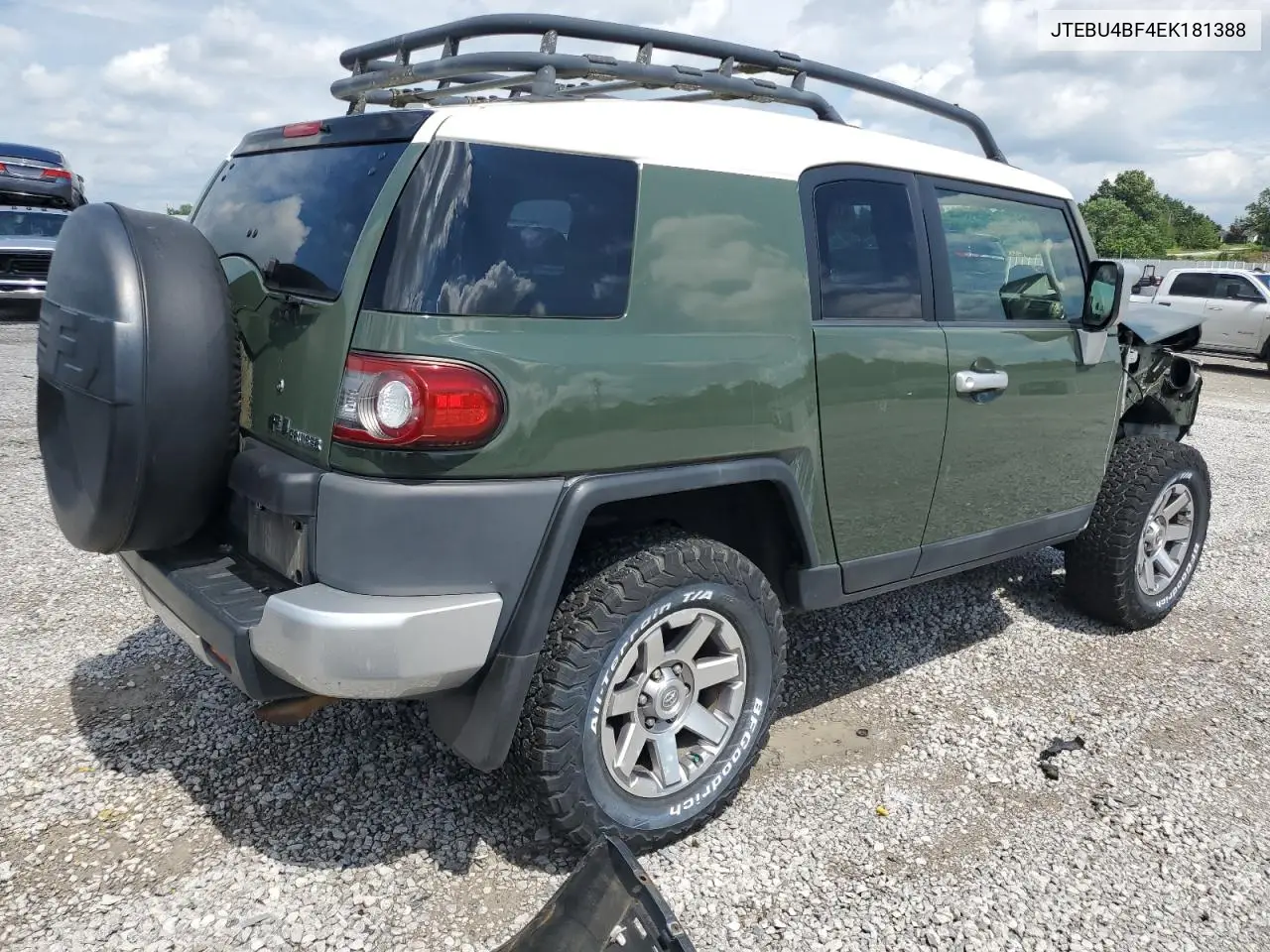 2014 Toyota Fj Cruiser VIN: JTEBU4BF4EK181388 Lot: 63289345
