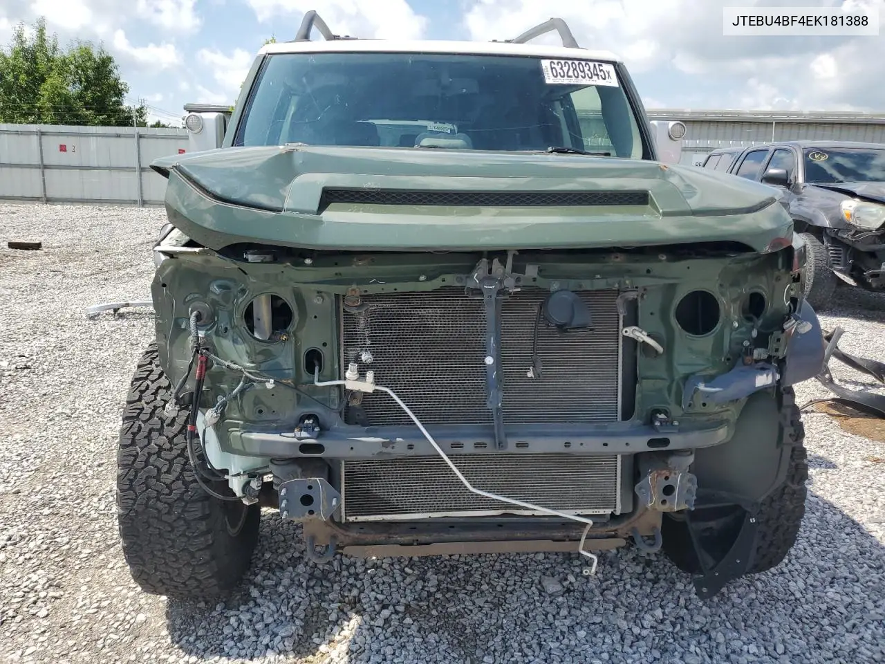 2014 Toyota Fj Cruiser VIN: JTEBU4BF4EK181388 Lot: 63289345