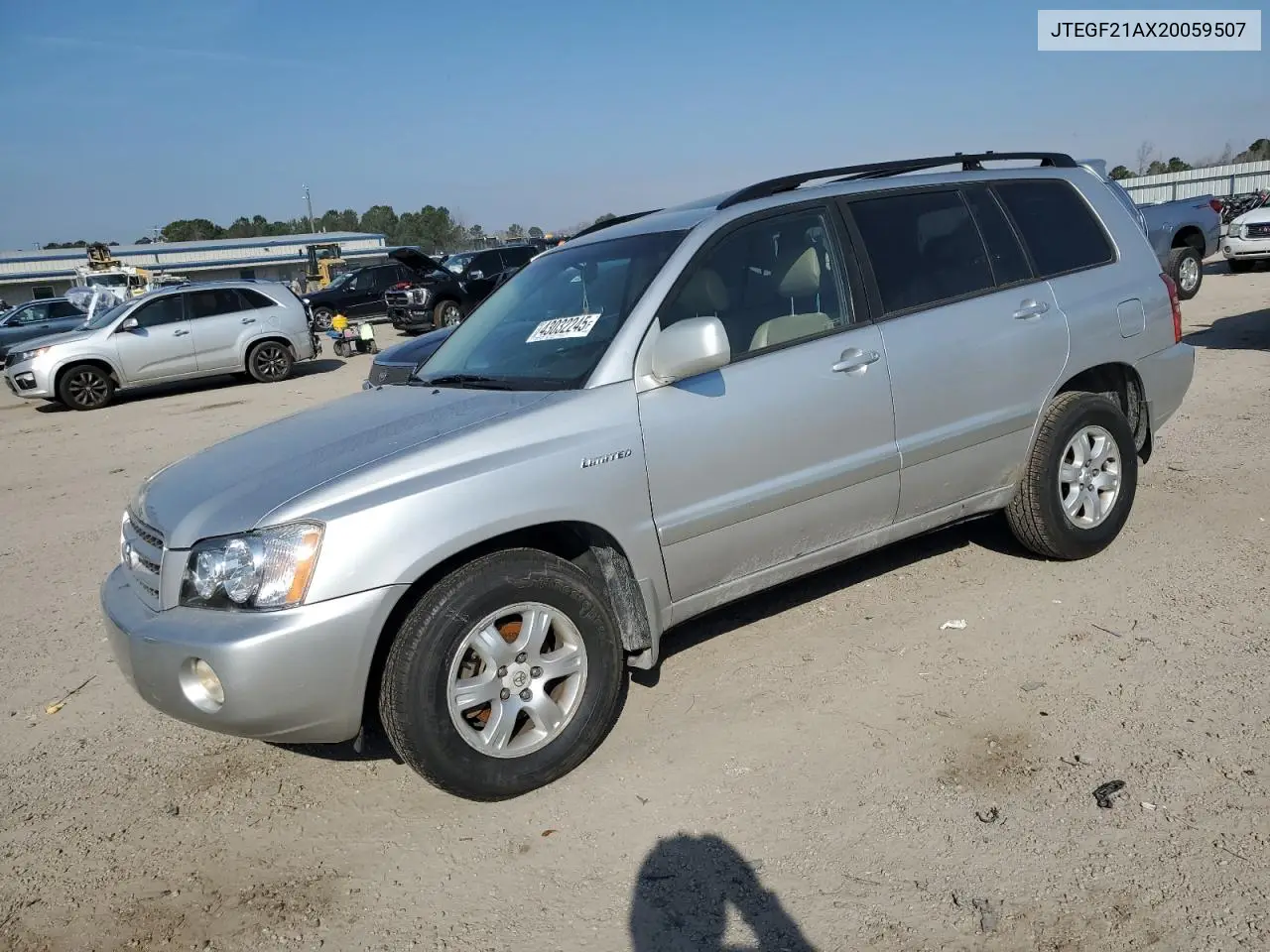 2002 Toyota Highlander Limited VIN: JTEGF21AX20059507 Lot: 43032245