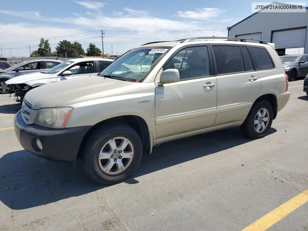 2002 Toyota Highlander Limited VIN: JTEHF21A920048678 Lot: 63319745