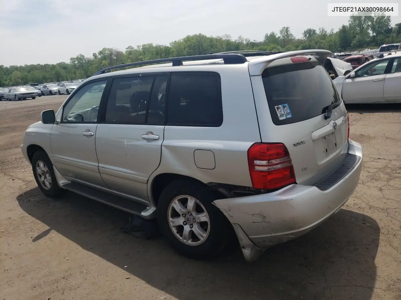 2003 Toyota Highlander Limited VIN: JTEGF21AX30098664 Lot: 56306885