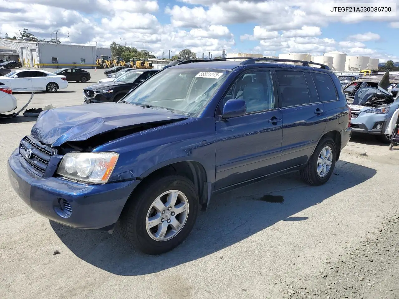 2003 Toyota Highlander Limited VIN: JTEGF21A530086700 Lot: 56551275