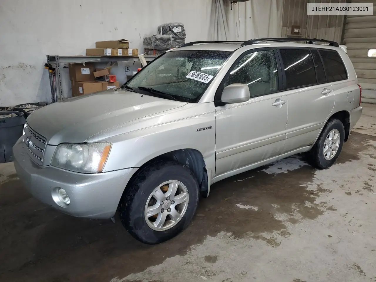 2003 Toyota Highlander Limited VIN: JTEHF21A030123091 Lot: 56988565