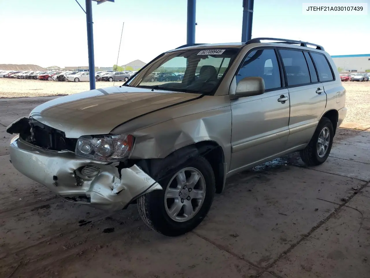 2003 Toyota Highlander Limited VIN: JTEHF21A030107439 Lot: 62709945
