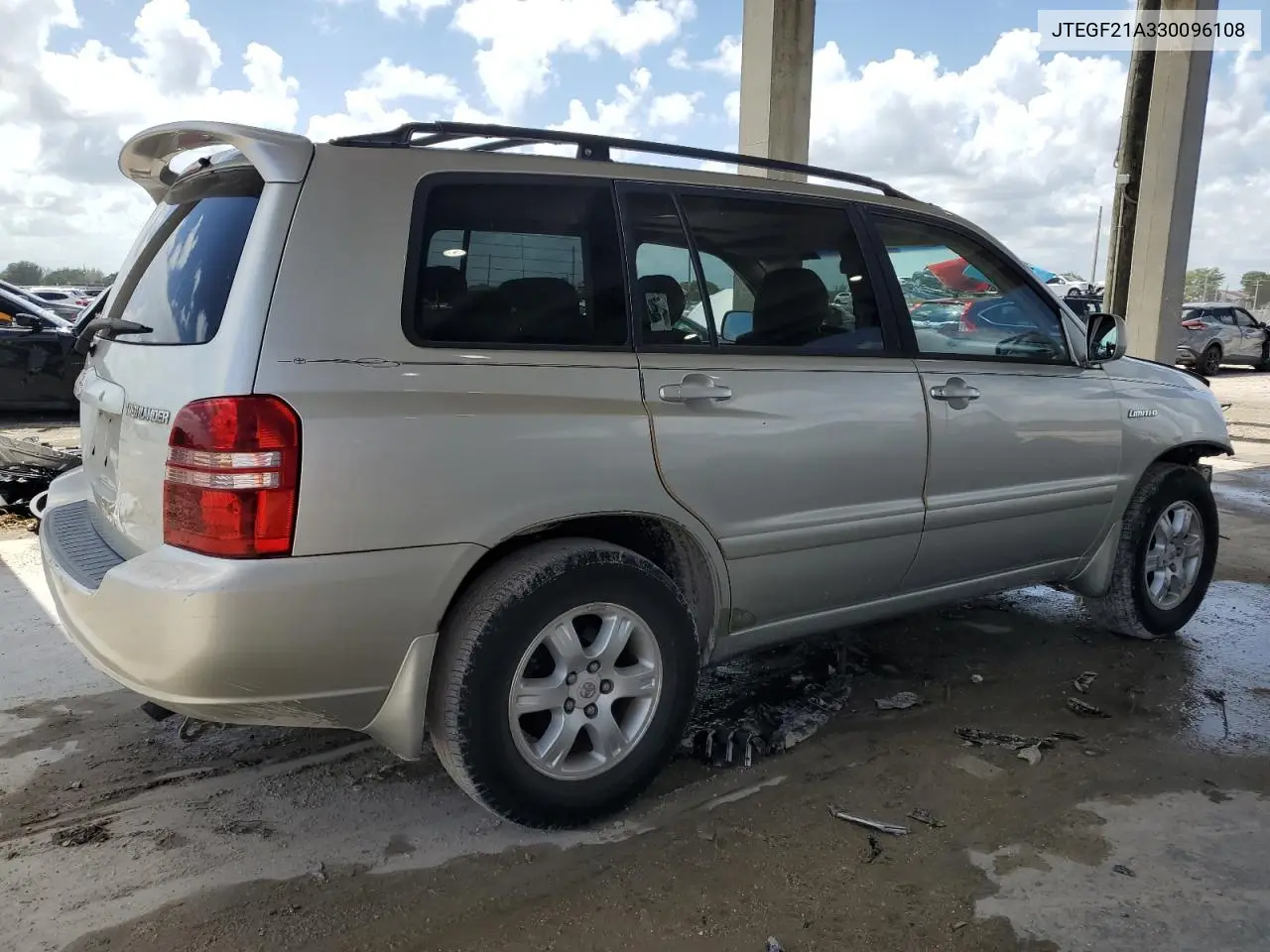 2003 Toyota Highlander Limited VIN: JTEGF21A330096108 Lot: 64975075