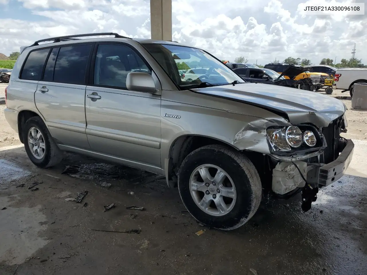 2003 Toyota Highlander Limited VIN: JTEGF21A330096108 Lot: 64975075