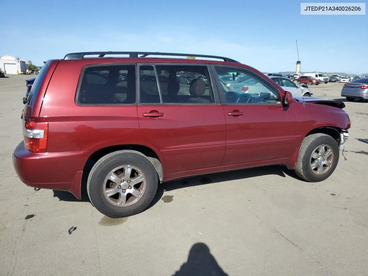 2004 Toyota Highlander Base VIN: JTEDP21A340026206 Lot: 51702675