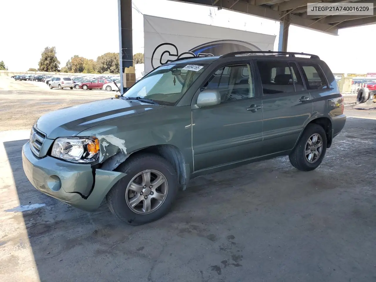 2004 Toyota Highlander Base VIN: JTEGP21A740016209 Lot: 56894165