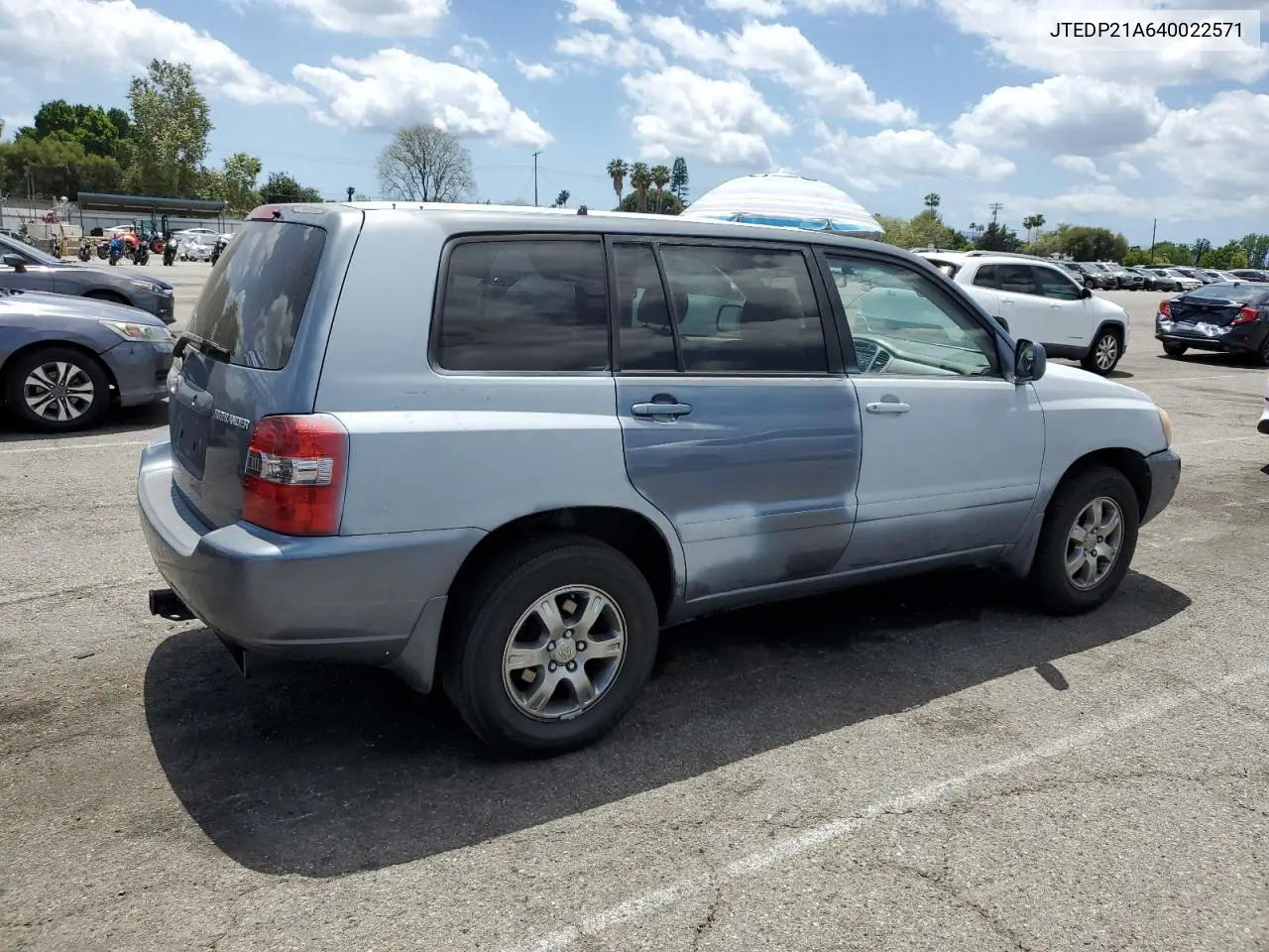 2004 Toyota Highlander Base VIN: JTEDP21A640022571 Lot: 57082935