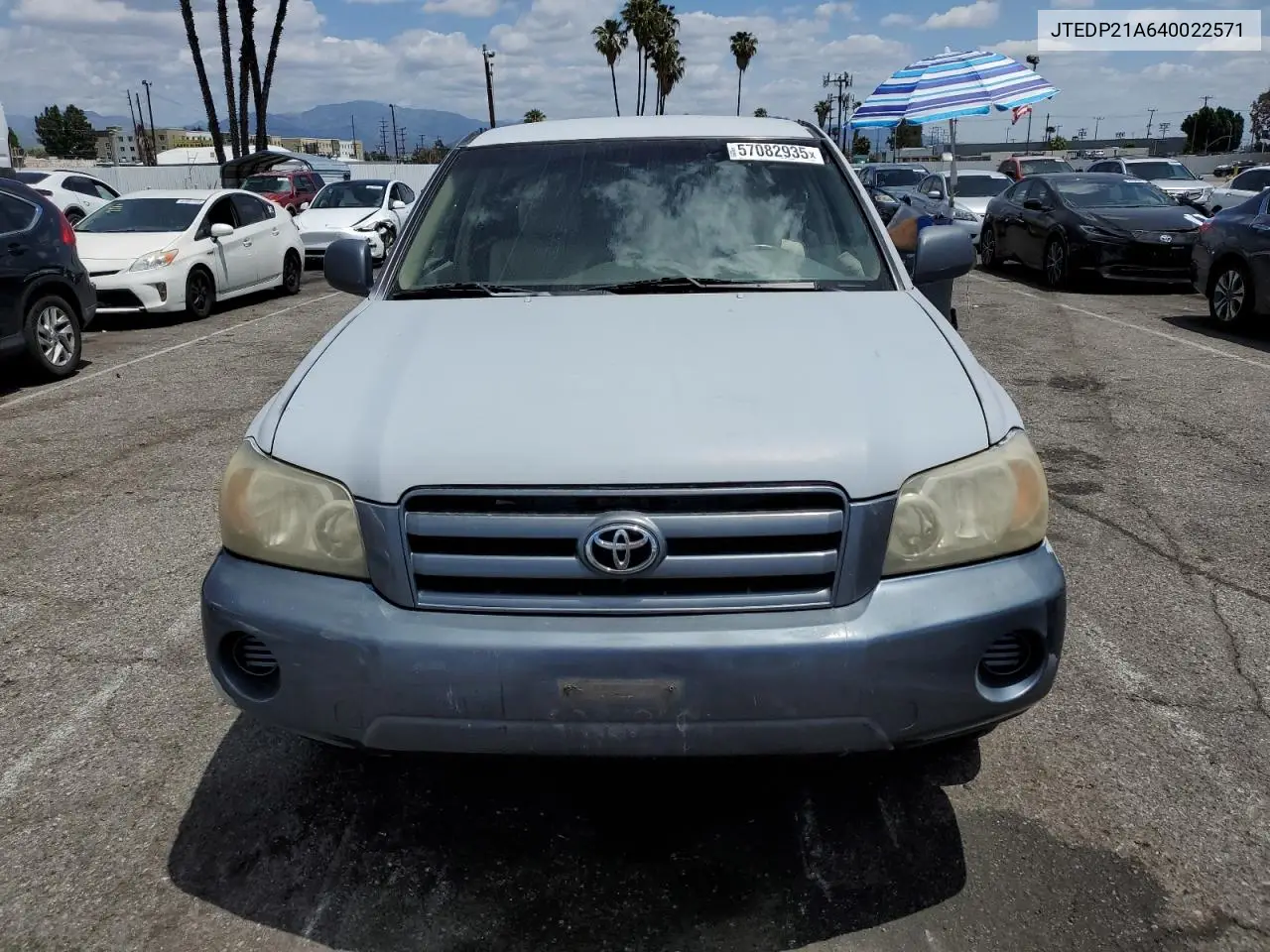 2004 Toyota Highlander Base VIN: JTEDP21A640022571 Lot: 57082935