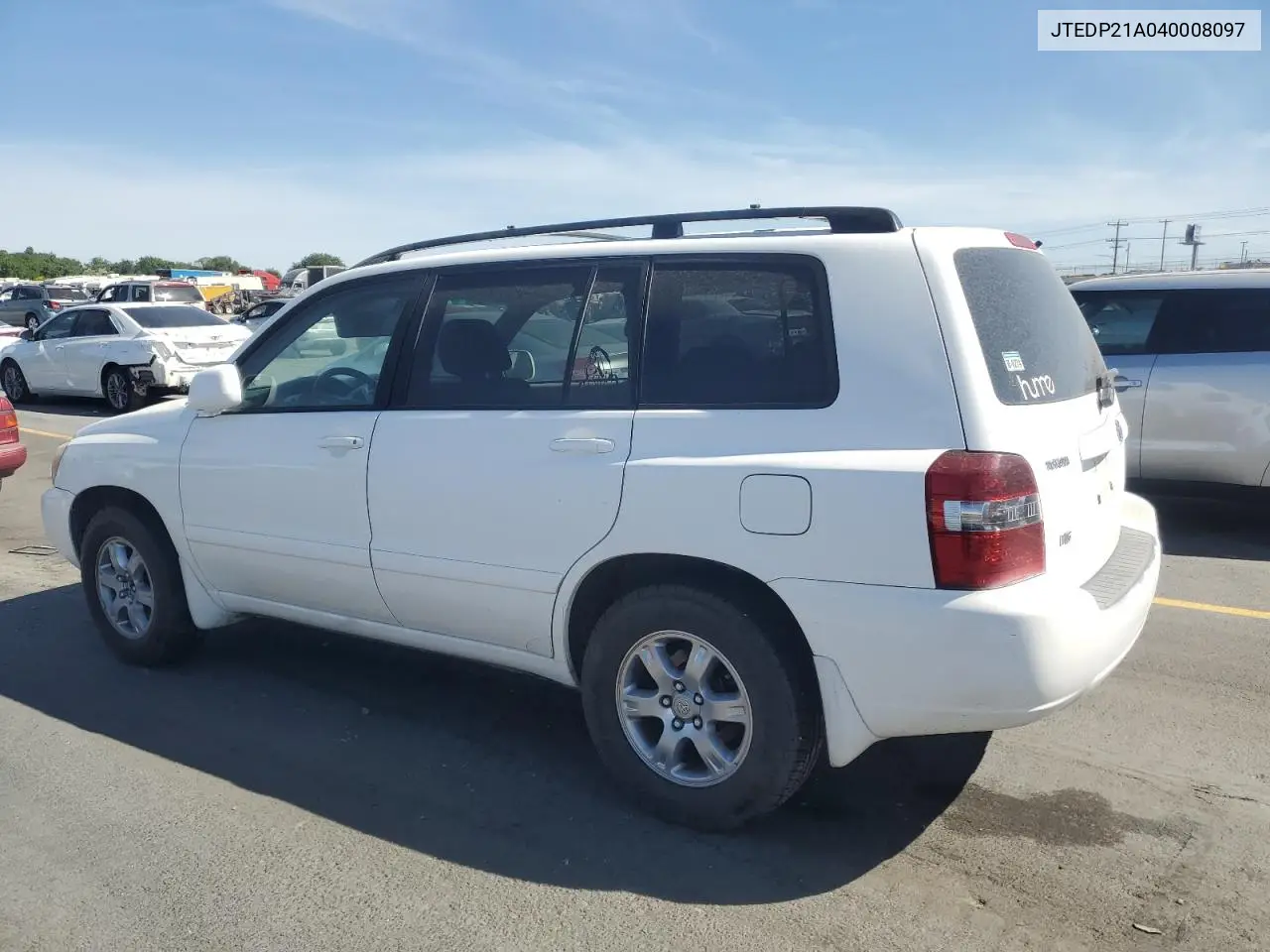 2004 Toyota Highlander Base VIN: JTEDP21A040008097 Lot: 62368825