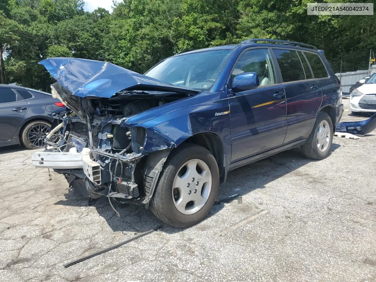 2004 Toyota Highlander Base VIN: JTEDP21A540042374 Lot: 63033195