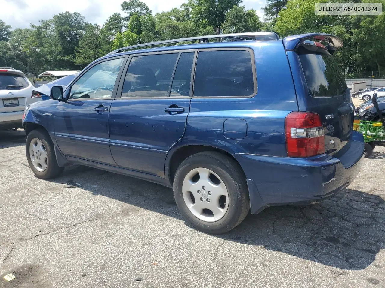 2004 Toyota Highlander Base VIN: JTEDP21A540042374 Lot: 63033195