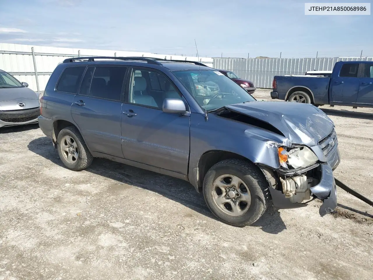 2005 Toyota Highlander Limited VIN: JTEHP21A850068986 Lot: 53082195