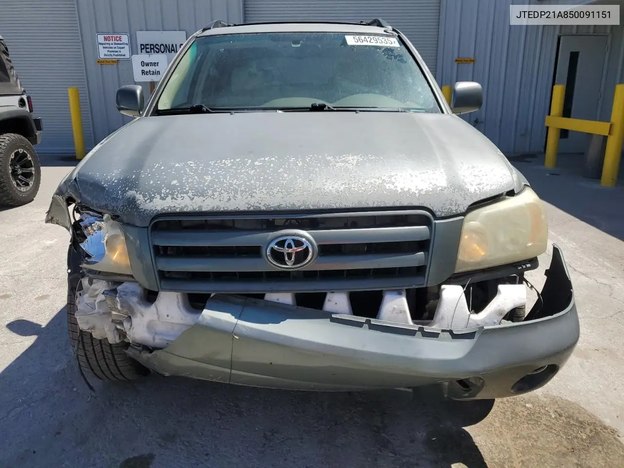 2005 Toyota Highlander Limited VIN: JTEDP21A850091151 Lot: 56429535