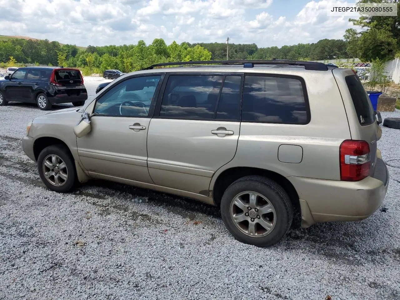 2005 Toyota Highlander Limited VIN: JTEGP21A350080555 Lot: 56661025