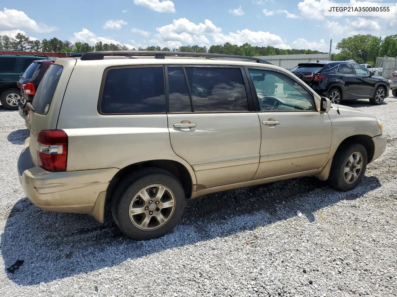 2005 Toyota Highlander Limited VIN: JTEGP21A350080555 Lot: 56661025