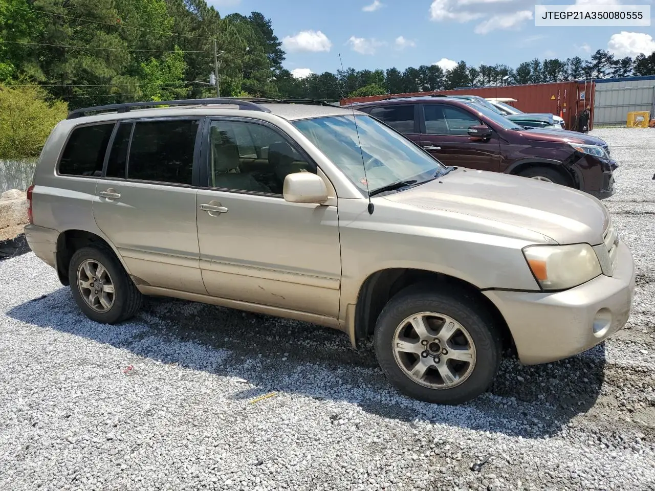 2005 Toyota Highlander Limited VIN: JTEGP21A350080555 Lot: 56661025