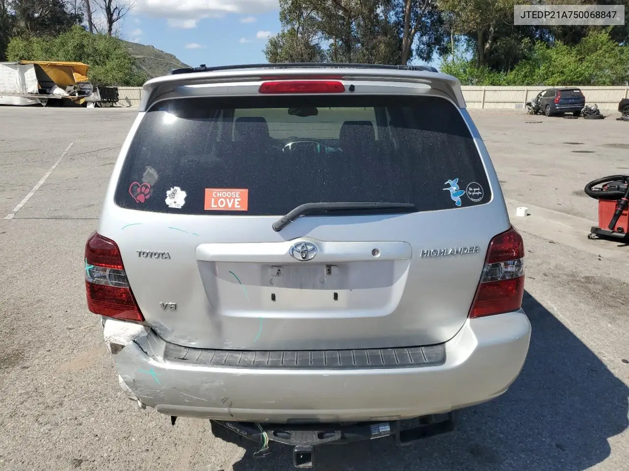 2005 Toyota Highlander Limited VIN: JTEDP21A750068847 Lot: 56764475