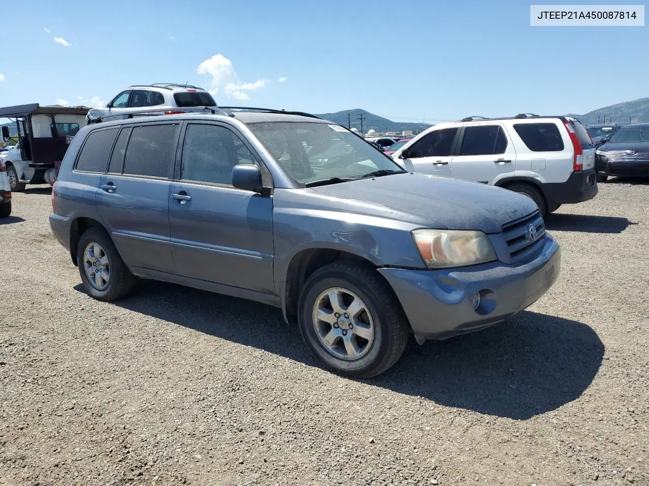 2005 Toyota Highlander Limited VIN: JTEEP21A450087814 Lot: 61029045