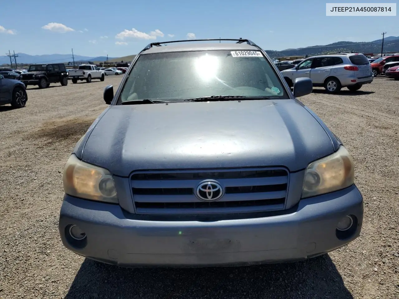 2005 Toyota Highlander Limited VIN: JTEEP21A450087814 Lot: 61029045