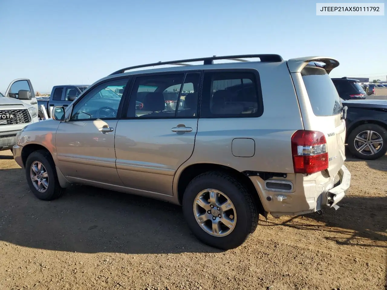 2005 Toyota Highlander Limited VIN: JTEEP21AX50111792 Lot: 61469855