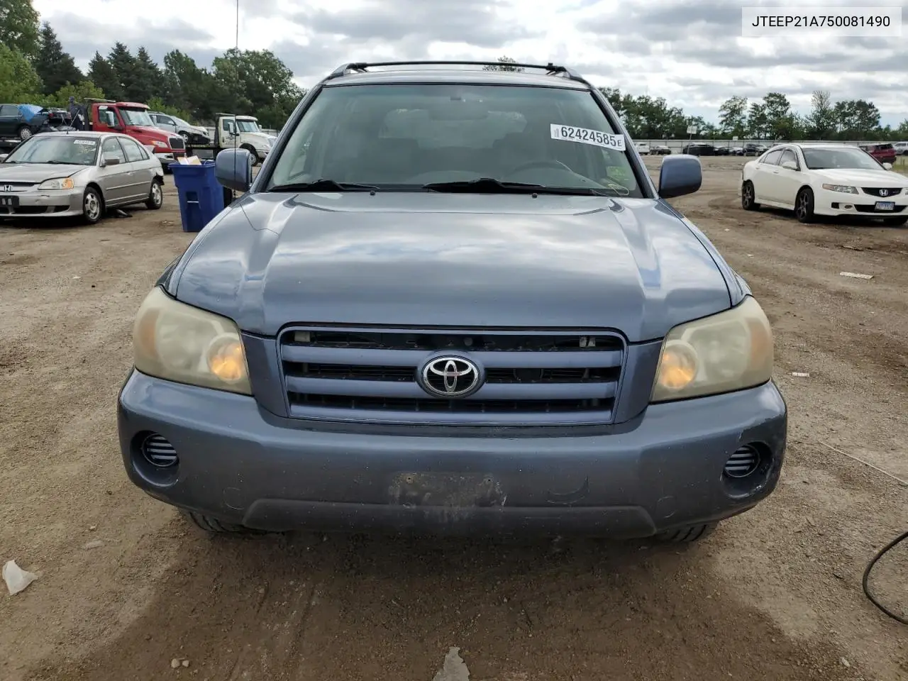 2005 Toyota Highlander Limited VIN: JTEEP21A750081490 Lot: 62424585