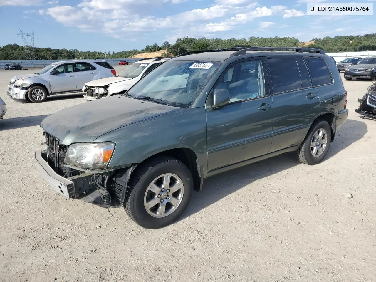 2005 Toyota Highlander Limited VIN: JTEDP21A550075764 Lot: 63050105
