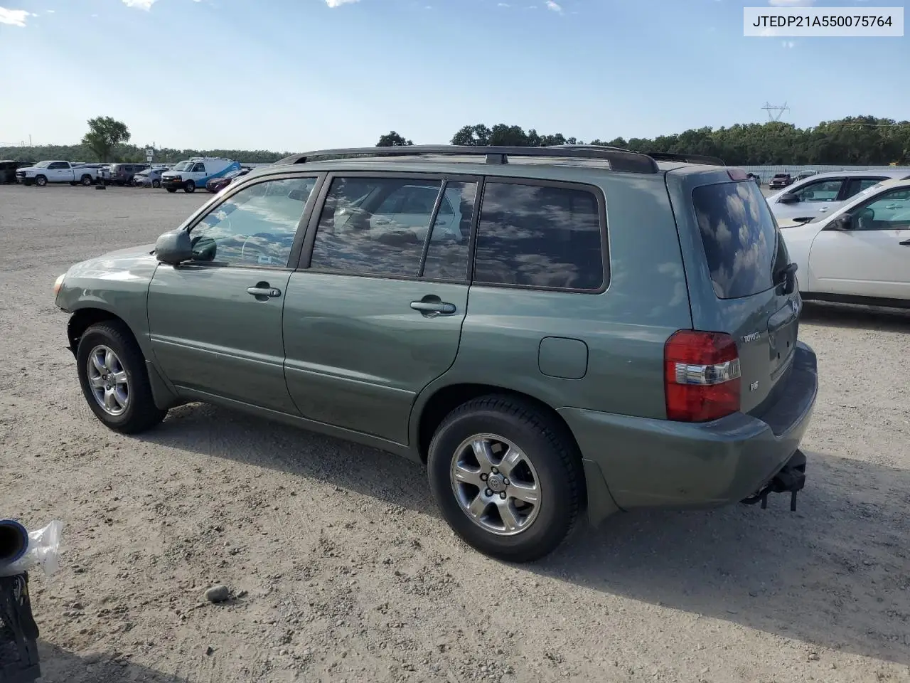 2005 Toyota Highlander Limited VIN: JTEDP21A550075764 Lot: 63050105