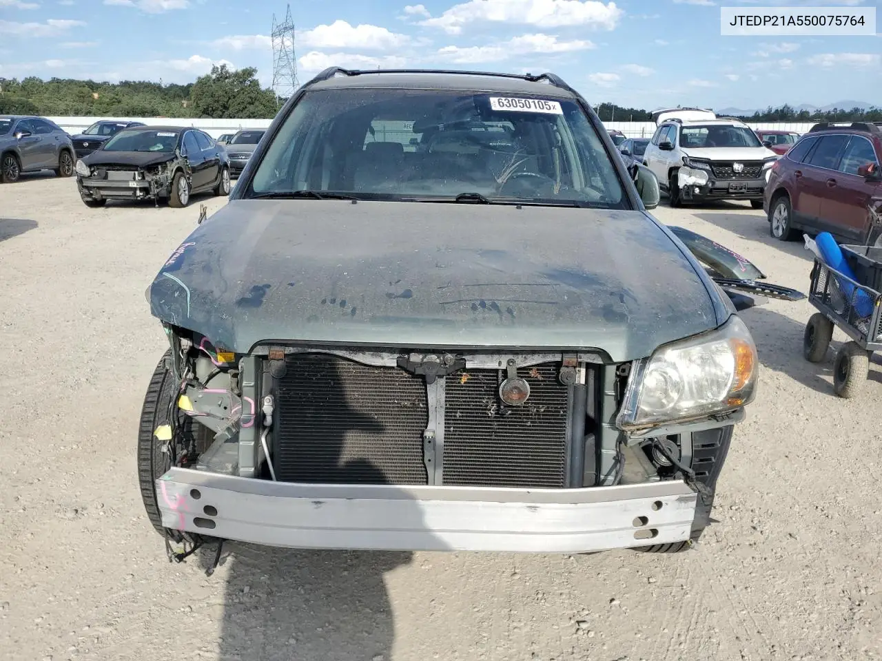 2005 Toyota Highlander Limited VIN: JTEDP21A550075764 Lot: 63050105