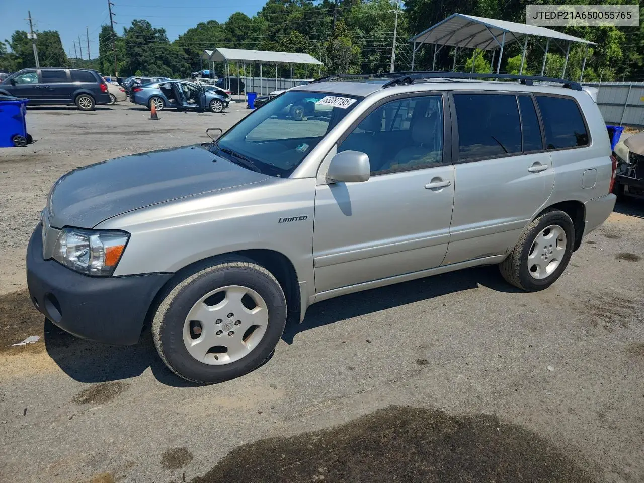2005 Toyota Highlander Limited VIN: JTEDP21A650055765 Lot: 63287195