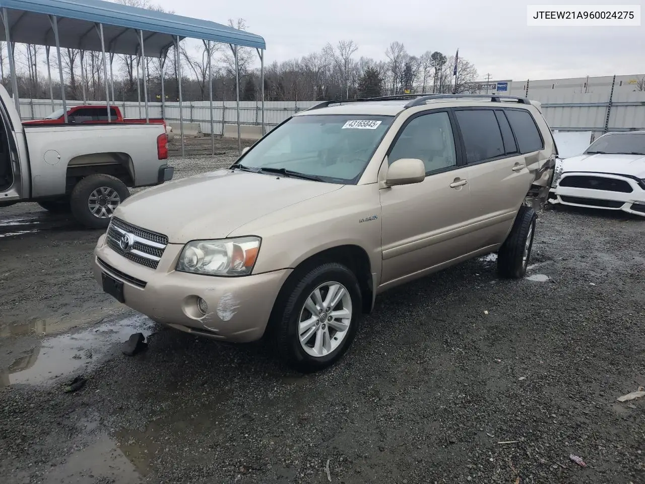 2006 Toyota Highlander Hybrid VIN: JTEEW21A960024275 Lot: 43165845