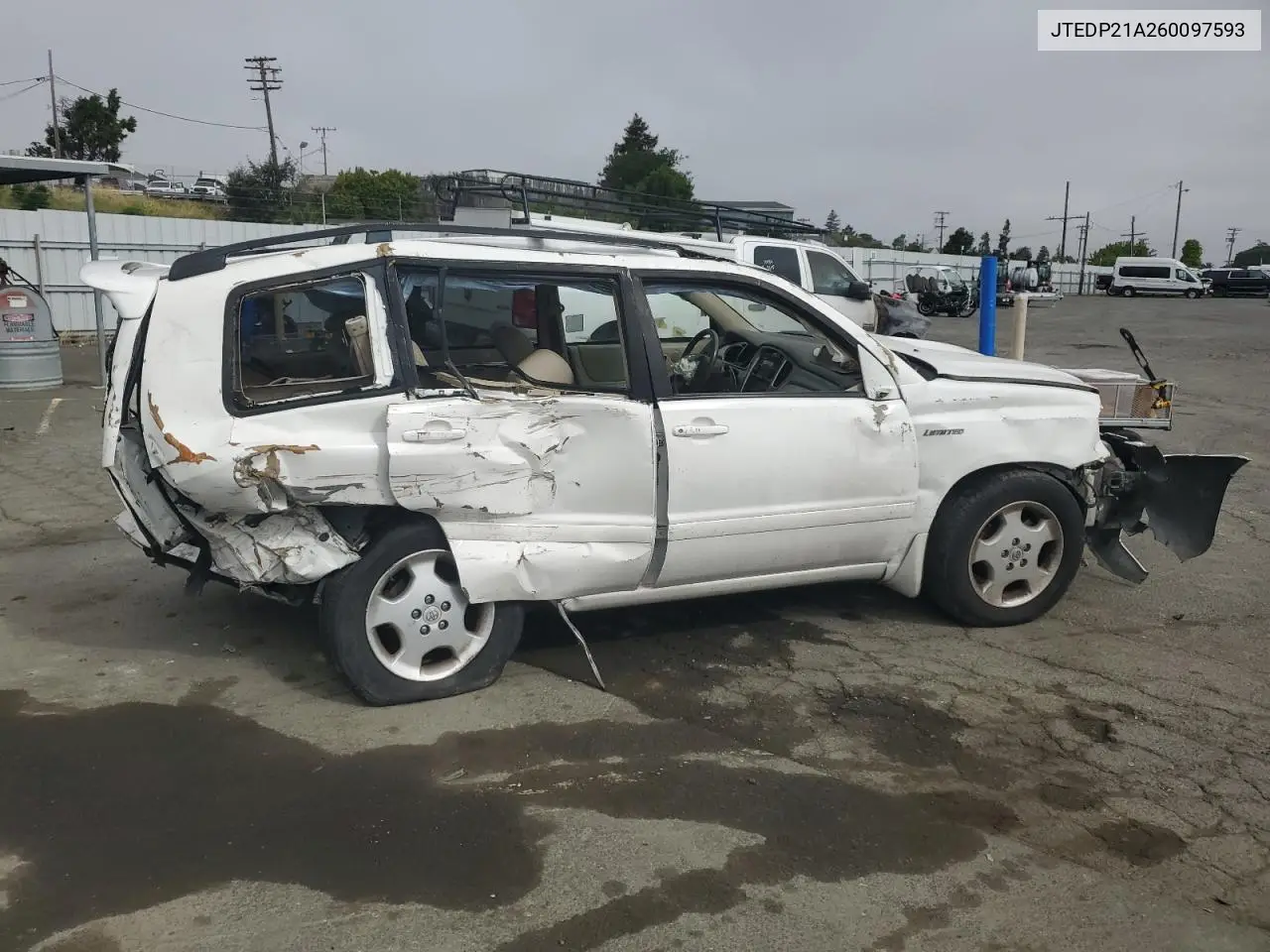 2006 Toyota Highlander Limited VIN: JTEDP21A260097593 Lot: 53171945