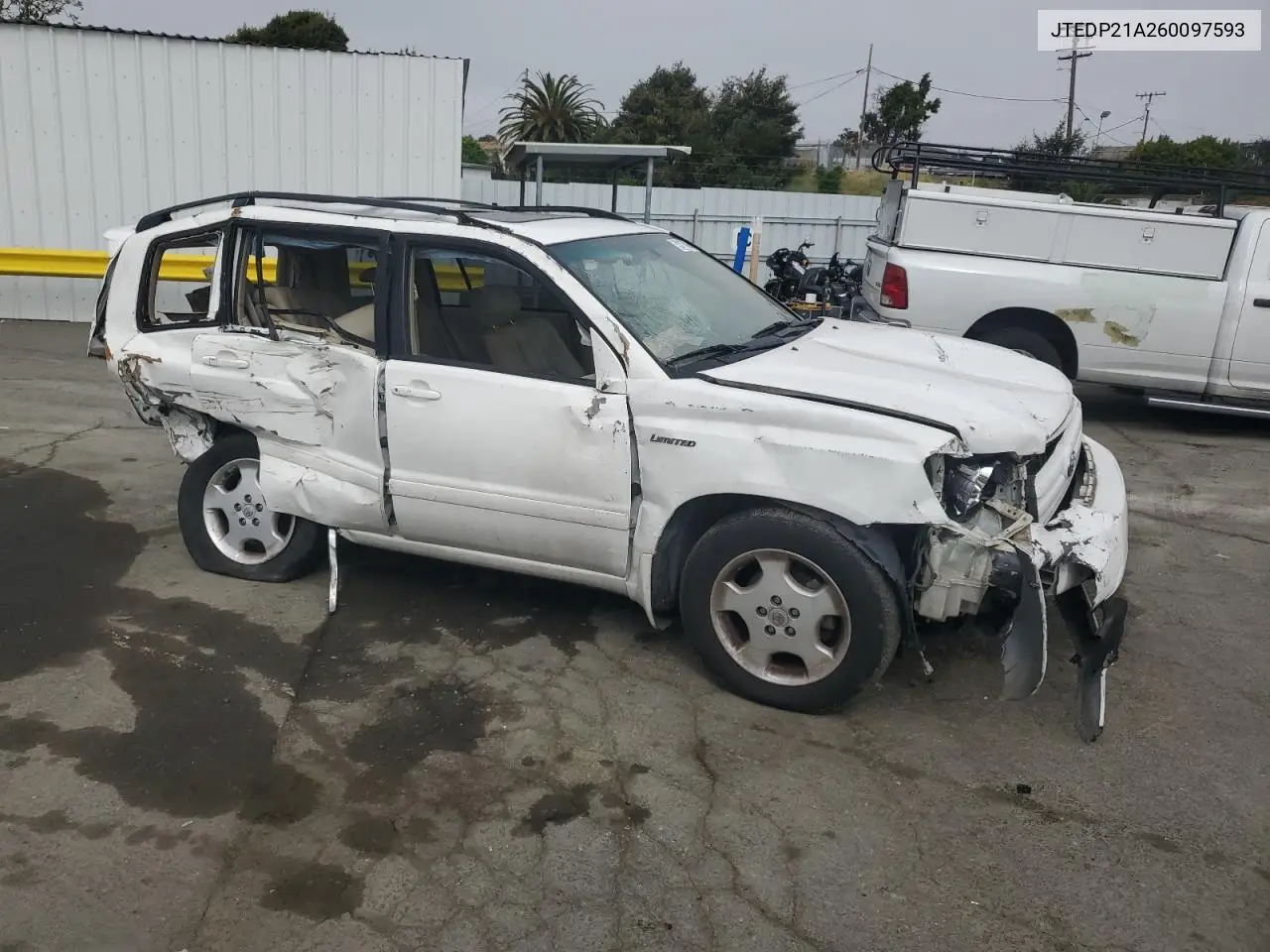 2006 Toyota Highlander Limited VIN: JTEDP21A260097593 Lot: 53171945