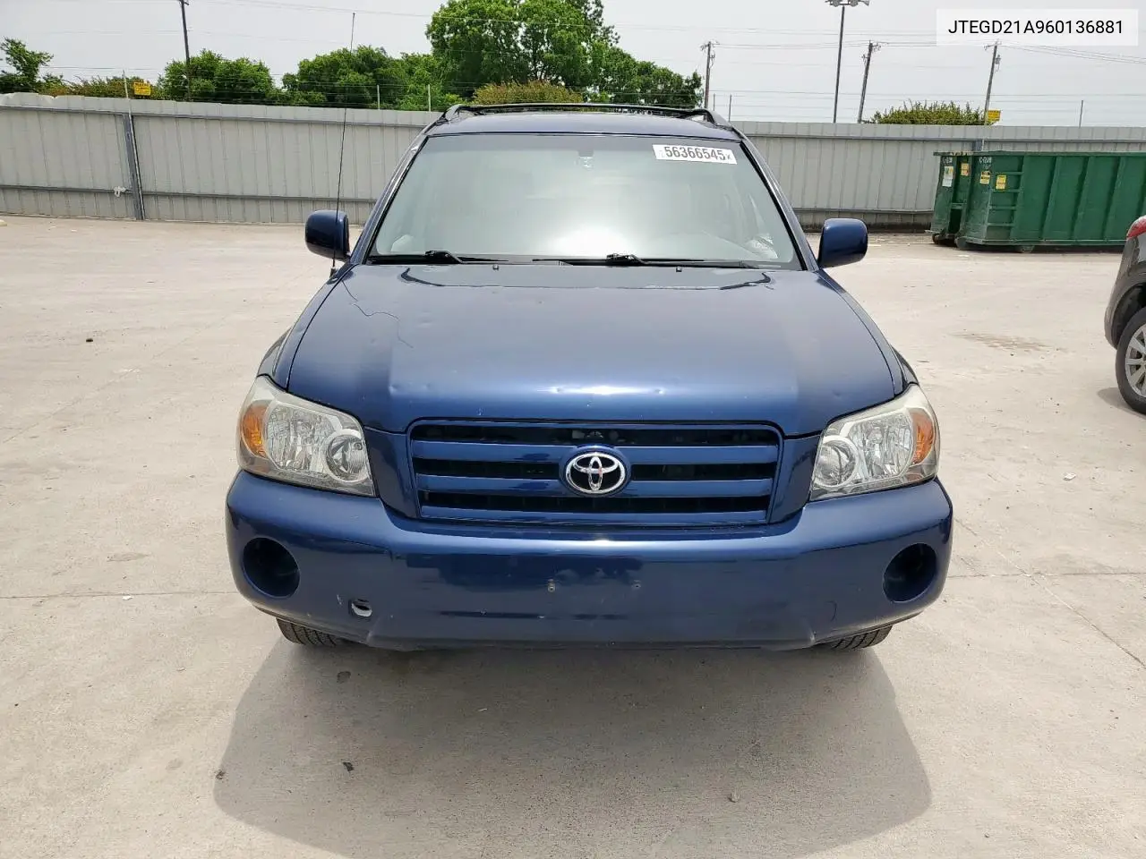 2006 Toyota Highlander VIN: JTEGD21A960136881 Lot: 56366545