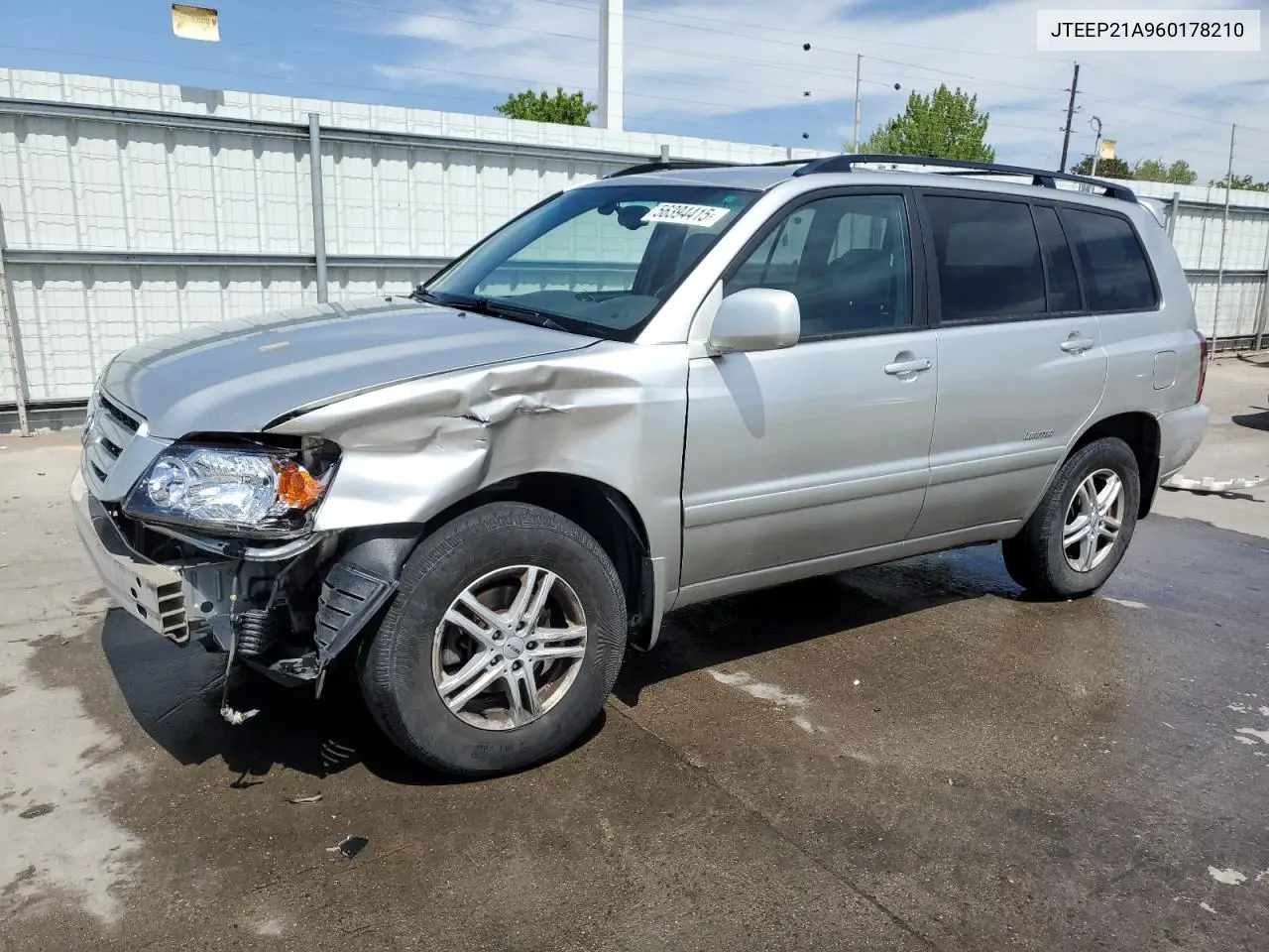 2006 Toyota Highlander Limited VIN: JTEEP21A960178210 Lot: 56394415