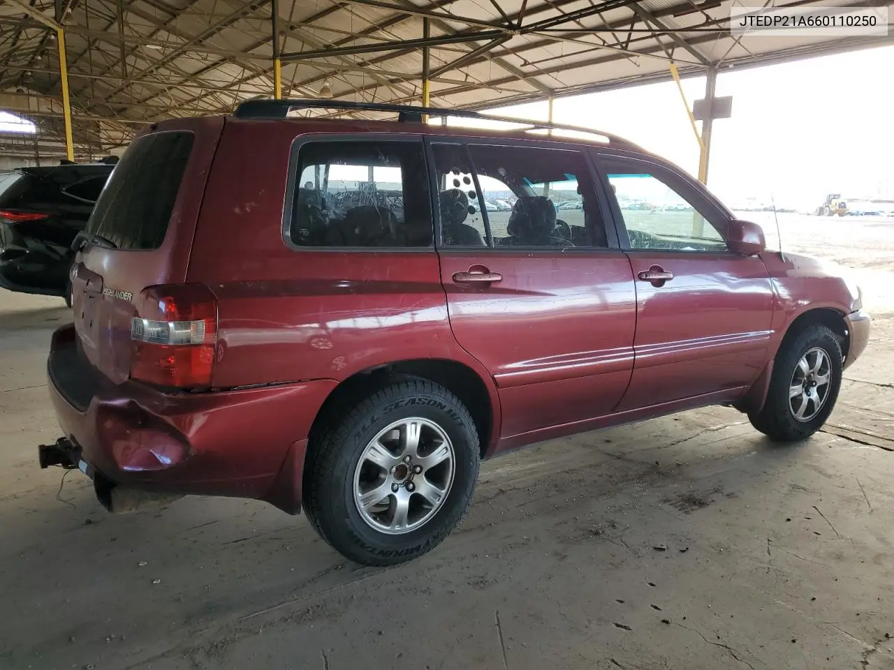 2006 Toyota Highlander Limited VIN: JTEDP21A660110250 Lot: 56675605