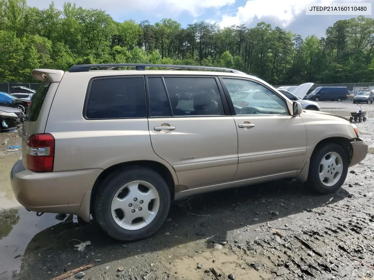 2006 Toyota Highlander Limited VIN: JTEDP21A160110480 Lot: 56980665